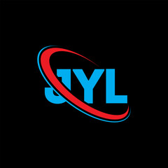 JYL logo. JYL letter. JYL letter logo design. Initials JYL logo linked with circle and uppercase monogram logo. JYL typography for technology, business and real estate brand.