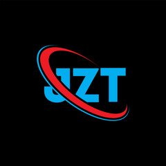 Fototapeta na wymiar JZT logo. JZT letter. JZT letter logo design. Initials JZT logo linked with circle and uppercase monogram logo. JZT typography for technology, business and real estate brand.