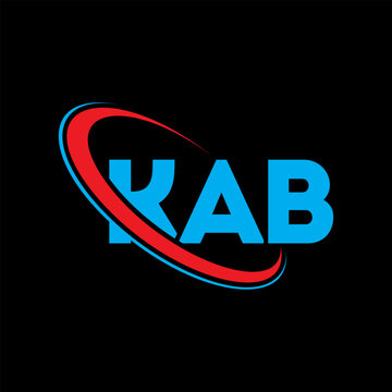 KAB logo. KAB letter. KAB letter logo design. Intitials KAB logo linked with circle and uppercase monogram logo. KAB typography for technology, business and real estate brand.