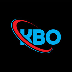 KBO logo. KBO letter. KBO letter logo design. Intitials KBO logo linked with circle and uppercase monogram logo. KBO typography for technology, business and real estate brand.