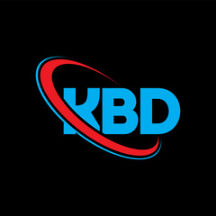 Fototapeta na wymiar KBD logo. KBD letter. KBD letter logo design. Intitials KBD logo linked with circle and uppercase monogram logo. KBD typography for technology, business and real estate brand.