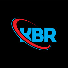 Fototapeta na wymiar KBR logo. KBR letter. KBR letter logo design. Intitials KBR logo linked with circle and uppercase monogram logo. KBR typography for technology, business and real estate brand.