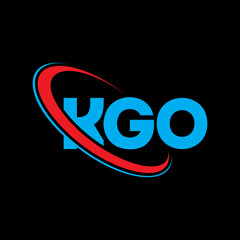 KGO logo. KGO letter. KGO letter logo design. Initials KGO logo linked with circle and uppercase monogram logo. KGO typography for technology, business and real estate brand.