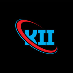 KII logo. KII letter. KII letter logo design. Initials KII logo linked with circle and uppercase monogram logo. KII typography for technology, business and real estate brand.