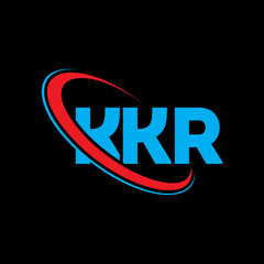 KKR logo. KKR letter. KKR letter logo design. Initials KKR logo linked with circle and uppercase monogram logo. KKR typography for technology, business and real estate brand.