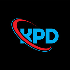 Fototapeta na wymiar KPD logo. KPD letter. KPD letter logo design. Initials KPD logo linked with circle and uppercase monogram logo. KPD typography for technology, business and real estate brand.
