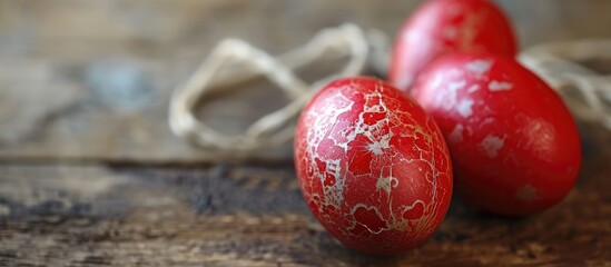 Orthodox Greek tradition of cracked red Easter eggs symbolizes Christ's resurrection.