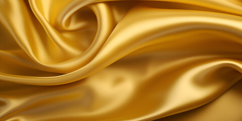 Obraz premium Gold silk stain fabric background, Luxury gold silk sheet, Golden fabric background and texture,