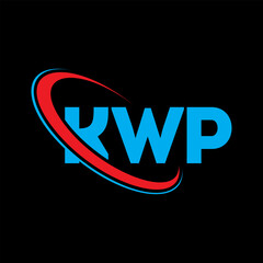 KWP logo. KWP letter. KWP letter logo design. Initials KWP logo linked with circle and uppercase monogram logo. KWP typography for technology, business and real estate brand.