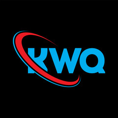 KWQ logo. KWQ letter. KWQ letter logo design. Initials KWQ logo linked with circle and uppercase monogram logo. KWQ typography for technology, business and real estate brand.