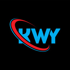 KWY logo. KWY letter. KWY letter logo design. Initials KWY logo linked with circle and uppercase monogram logo. KWY typography for technology, business and real estate brand.