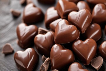 Naklejka premium Heart shaped chocolate