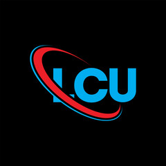 LCU logo. LCU letter. LCU letter logo design. Initials LCU logo linked with circle and uppercase monogram logo. LCU typography for technology, business and real estate brand.