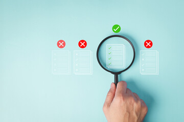 Quality assurance and Checklist document inspecting marketing planning assignment with quality management and control. Compliance to regulations standard, service and certification.