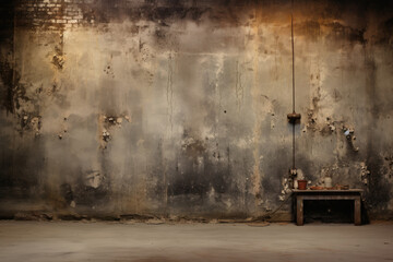 Photo of old grunge weathered empty wall interior