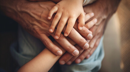 In the tapestry of family, holding hands signifies love, unity, and an unbreakable bond, weaving together generations with warmth & support