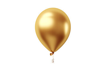 Golden balloon isolated on transparent background PNG