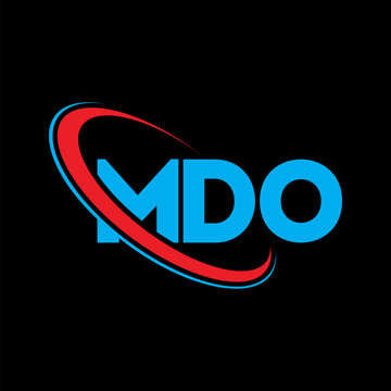 MDO logo. MDO letter. MDO letter logo design. Initials MDO logo linked with circle and uppercase monogram logo. MDO typography for technology, business and real estate brand.
