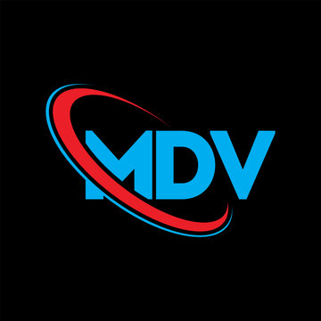MDV logo. MDV letter. MDV letter logo design. Initials MDV logo linked with circle and uppercase monogram logo. MDV typography for technology, business and real estate brand.