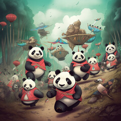 Panda community, Made with generative AI, 