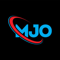 MJO logo. MJO letter. MJO letter logo design. Initials MJO logo linked with circle and uppercase monogram logo. MJO typography for technology, business and real estate brand.