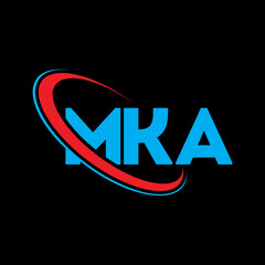 MKA logo. MKA letter. MKA letter logo design. Initials MKA logo linked with circle and uppercase monogram logo. MKA typography for technology, business and real estate brand.