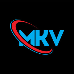MKV logo. MKV letter. MKV letter logo design. Initials MKV logo linked with circle and uppercase monogram logo. MKV typography for technology, business and real estate brand.