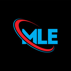 Fototapeta na wymiar MLE logo. MLE letter. MLE letter logo design. Initials MLE logo linked with circle and uppercase monogram logo. MLE typography for technology, business and real estate brand.