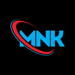 MNK logo. MNK letter. MNK letter logo design. Initials MNK logo linked with circle and uppercase monogram logo. MNK typography for technology, business and real estate brand.