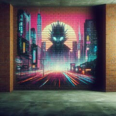 Neon Rebellion: Cyberpunk Graffiti Unleashed