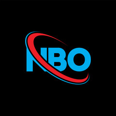 NBO logo. NBO letter. NBO letter logo design. Intitials NBO logo linked with circle and uppercase monogram logo. NBO typography for technology, business and real estate brand.