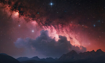 Naklejka premium Galaxy with stars