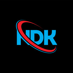 NDK logo. NDK letter. NDK letter logo design. Initials NDK logo linked with circle and uppercase monogram logo. NDK typography for technology, business and real estate brand.