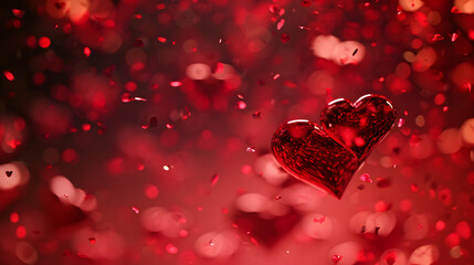 Hearts Floating in the Air - A Romantic and Whimsical Image of Love