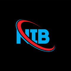 Fototapeta premium NIB logo. NIB letter. NIB letter logo design. Initials NIB logo linked with circle and uppercase monogram logo. NIB typography for technology, business and real estate brand.
