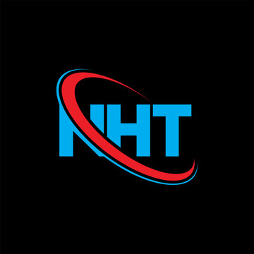 NHT logo. NHT letter. NHT letter logo design. Initials NHT logo linked with circle and uppercase monogram logo. NHT typography for technology, business and real estate brand.