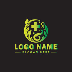 Health logo clinic medical wellness fitness spa yoga sports logo and icon symbol clean flat modern minimalist business logo design editable vector