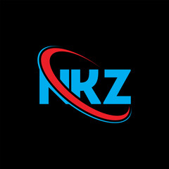 NKZ logo. NKZ letter. NKZ letter logo design. Initials NKZ logo linked with circle and uppercase monogram logo. NKZ typography for technology, business and real estate brand.
