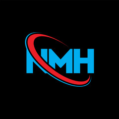 NMH logo. NMH letter. NMH letter logo design. Initials NMH logo linked with circle and uppercase monogram logo. NMH typography for technology, business and real estate brand.