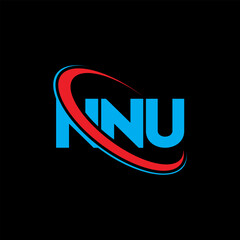 NNU logo. NNU letter. NNU letter logo design. Initials NNU logo linked with circle and uppercase monogram logo. NNU typography for technology, business and real estate brand.