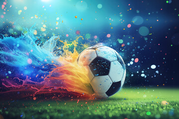 soccer colourful