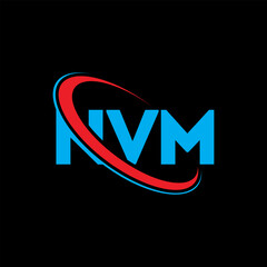 NVM logo. NVM letter. NVM letter logo design. Initials NVM logo linked with circle and uppercase monogram logo. NVM typography for technology, business and real estate brand.