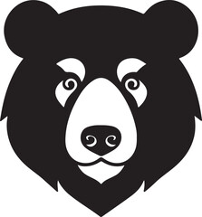 Bear head illustration vector silhouette
