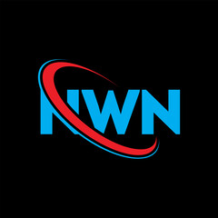 NWN logo. NWN letter. NWN letter logo design. Initials NWN logo linked with circle and uppercase monogram logo. NWN typography for technology, business and real estate brand.