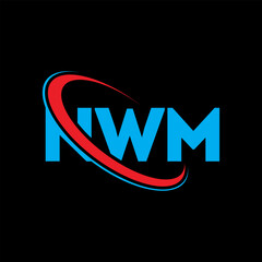 NWM logo. NWM letter. NWM letter logo design. Initials NWM logo linked with circle and uppercase monogram logo. NWM typography for technology, business and real estate brand.