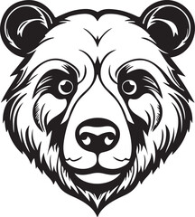Bear head illustration vector silhouette