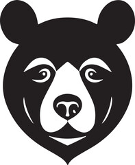Bear head illustration vector silhouette