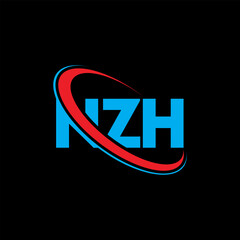 NZH logo. NZH letter. NZH letter logo design. Initials NZH logo linked with circle and uppercase monogram logo. NZH typography for technology, business and real estate brand.