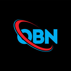 OBN logo. OBN letter. OBN letter logo design. Intitials OBN logo linked with circle and uppercase monogram logo. OBN typography for technology, business and real estate brand.