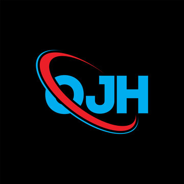 OJH logo. OJH letter. OJH letter logo design. Initials OJH logo linked with circle and uppercase monogram logo. OJH typography for technology, business and real estate brand.